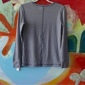 Talbot Shirt Blue White Stripe Size Small Classic Long Sleeve Crewneck Very Soft